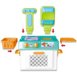 Link Little Chef Mini Kitchen Playset With Sound And Color Changing Lights For Realistic Cooking