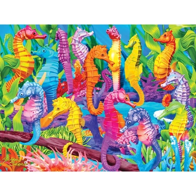 MasterPieces 300 Piece EZ Grip Jigsaw Puzzle - Singing Seahorses - 18"x24" 2 MasterPieces 300 Piece EZ Grip Jigsaw Puzzle - Singing Seahorses - 18"x24" - Image 2