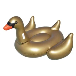 Swimline Swim Central Inflatable Gold Giant Swan Swimming Pool Ride-On Float, 75-Inch