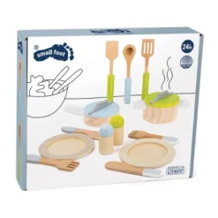 Small Foot Wooden Crockery & Cookware Playset