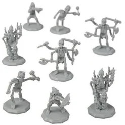 Monster Protectors Unpainted Fantasy Skeleton Mini Figures For D&D - 1", 8 Pieces