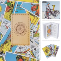 Tarot Cards With Guidebook – Classic 78-Card Oracle Deck With Smooth Finish – Tarot Card Set Suitable For Beginners Or Enthusiasts By Trademark Games