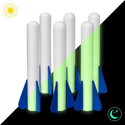 Botabee 6 Pack Glow-in-The-Dark Soft Foam Rocket Refills For Rocket Launchers 1 Botabee 6 Pack Glow-in-The-Dark Soft Foam Rocket Refills For Rocket Launchers