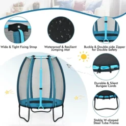 Costway 4ft Kids Trampoline Recreational Bounce Jumper W/Enclosure Net Outdoor Indoor -LITTLE TIKES Shop GUEST de1854eb a189 4f60 9253 379b12c6130e