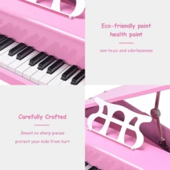 Costway Childs 30 Key Toy Grand Baby Piano W/ Kids Bench Wood Pink New -LITTLE TIKES Shop GUEST de75ecd8 30ed 4c4f 9077 07b9f6b7e774