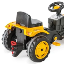 Pilsan Children's Pedal Operated Ride On Tractor With Bucket Front Loader, Steering Wheel, Air Horn, & Adjustable Backrest, For 3 Years And Up, Yellow -LITTLE TIKES Shop GUEST de939a80 0520 4788 b8fe e44f60e0fcf0