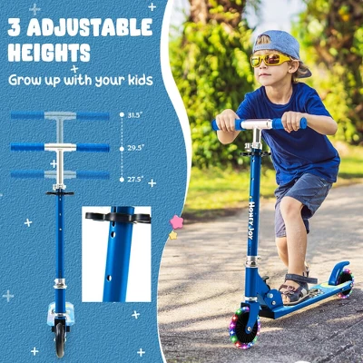Costway Folding Adjustable Height Kids Toy Kick Scooter Rear Brake 2 Flashing Wheels 6 Costway Folding Adjustable Height Kids Toy Kick Scooter Rear Brake 2 Flashing Wheels - Image 6