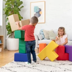 ECR4Kids SoftZone Brainy Soft Foam Blocks, Soma Cube Puzzle, (7-Piece Set) -LITTLE TIKES Shop GUEST dea1bce7 5c6c 4b10 a53c acf1c5ee54df