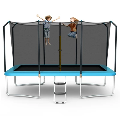 Costway 8 X 14 FT Rectangular Recreational Trampoline W/ Safety Enclosure Net Ladder Outdoor 10 Costway 8 X 14 FT Rectangular Recreational Trampoline W/ Safety Enclosure Net Ladder Outdoor - Image 10