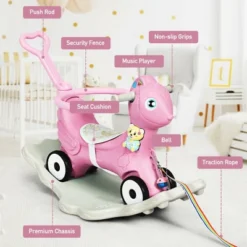 Costway Baby Rocking Horse 4 In 1 Kids Ride On Toy Push Car W/ Music -LITTLE TIKES Shop GUEST dec94687 3db3 4210 9c78 5f9c8e43a4d5