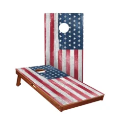 White Rustic Wood American Flag All-Weather Cornhole Boards - ACA Sig Pro Series -LITTLE TIKES Shop GUEST df0dad9d 0e71 45dd ad21 1a240cd8b7c6