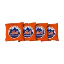 MLB New York Mets Corn-Filled Cornhole Bags Orange - 4pk
