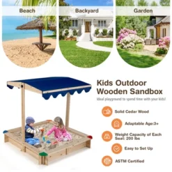 Costway Kids Wooden Sandbox With Height Adjustable & Rotatable Canopy Outdoor Playset 13 Costway Kids Wooden Sandbox With Height Adjustable & Rotatable Canopy Outdoor Playset -LITTLE TIKES Shop GUEST e08592bf a134 40a8 9fa1 dfd65882a4d8