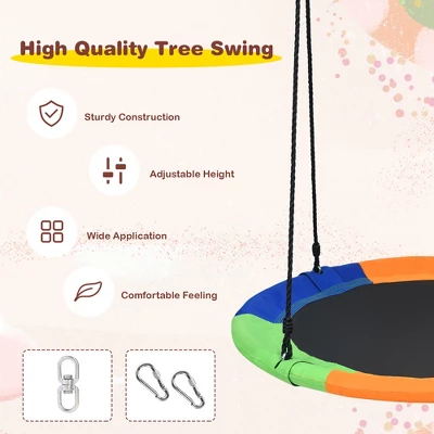 Costway 40'' Flying Saucer Tree Swing Indoor Outdoor Play Set Kids Gift 6 Costway 40'' Flying Saucer Tree Swing Indoor Outdoor Play Set Kids Gift - Image 6