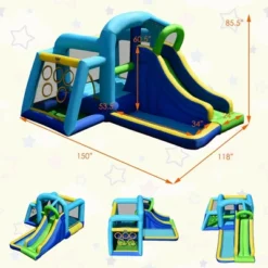 Costway Inflatable Bouncer Climbing Bounce House Kids Slide Park Ball Pit Without Blower