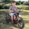 Costway 12V Kids Ride-On Motorcycle Motor Bike W/ Training Wheels Red Black