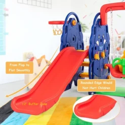 Costway 3 In 1 Junior Children Climber Slide Swing Seat Basketball Hoop Playset Backyard -LITTLE TIKES Shop GUEST e124b002 321d 47f2 8100 cda6b19dfb19