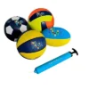 Funphix Set Of 4 Balls - Soccer, Rugby, Basketball, Volleyball (Pump Included)