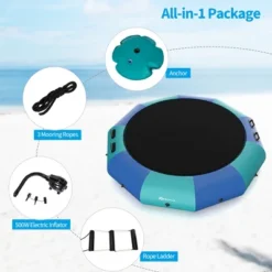 Costway 10FT Inflatable Water Bouncer Splash Padded Water Trampoline BlueYellow -LITTLE TIKES Shop GUEST e2ab8dc6 2e34 4505 9dbf 89acbf45ca27