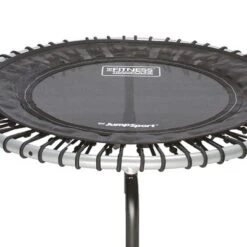 JumpSport 350i Lightweight Folding Fitness Trampoline With 39 Inch Handle Bar, 32.5 Inch Jumping Surface, And 6 Adjustable Height Settings, Black