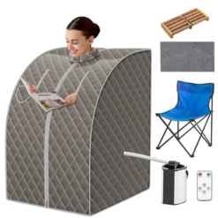 Costway Portable Steam Sauna W/ 9-gear Adjustable Temperature & Herbal Box GrayBlackCoffee -LITTLE TIKES Shop GUEST e3326dd3 0071 409a 802a eaa93f2cd730