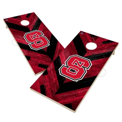 NCAA NC State Wolfpack 2'x4' Solid Wood Cornhole Board 1 NCAA NC State Wolfpack 2'x4' Solid Wood Cornhole Board