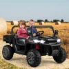 Costway 12V 2 Seater Ride On UTV Dump Truck Remote W/ Electric Dump Bed & Shovel