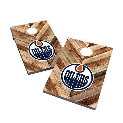 NHL Edmonton Oilers 2'x3' Cornhole Bag Toss Game Set 1 NHL Edmonton Oilers 2'x3' Cornhole Bag Toss Game Set