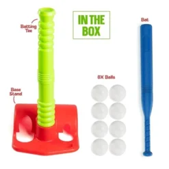 T Ball Set For Kids Ages 3-5 With 20" Batting Tee - Baseball Tee Stand, 8 Soft Baseballs For Kids, Plastic Baseball Bat – Play22Usa