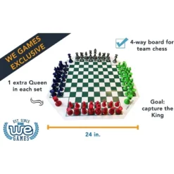 WE Games Four Player Chess Set