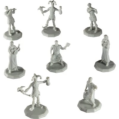 Monster Townsfolk Mini Fantasy Figures - 8pc Paintable Entertainer Non Player Character NPC Miniatures - 1" 1 Monster Townsfolk Mini Fantasy Figures - 8pc Paintable Entertainer Non Player Character NPC Miniatures - 1"