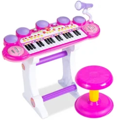 Best Choice Products 37-Key Kids Electronic Piano Keyboard W/ Multiple Sounds, Lights Microphone, Stool -LITTLE TIKES Shop GUEST e6d05fd4 cd55 43bc 8c6b 99342088a7ff