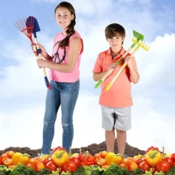 Kids Garden Tool Set Toy 4-Piece - Includes Shovel, Rake, Hoe, Leaf Rake Wooden Gardening Tools For Kids - Play22usa -LITTLE TIKES Shop GUEST e6dfcfd6 df61 4229 9f46 6ddaf4ea83c4