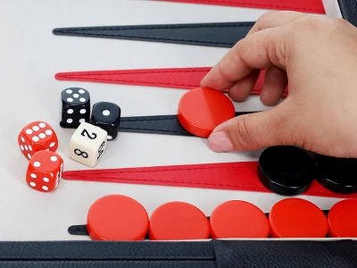 WE Games Tournament Backgammon Set - Leatherette 1 WE Games Tournament Backgammon Set - Leatherette