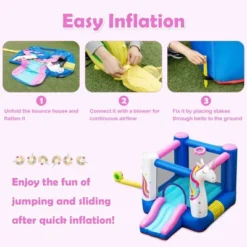 Costway Slide Bouncer Inflatable Jumping Castle Basketball Game Without Blower -LITTLE TIKES Shop GUEST e763207f fa10 4490 996e d30bdefc852a