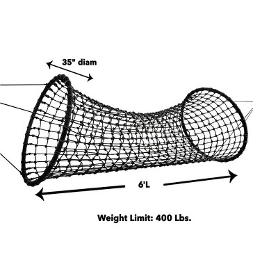 HearthSong 6-Foot Kids' Weather-Resistant Hanging Woven Rope Tunnel Bridge 5 HearthSong 6-Foot Kids' Weather-Resistant Hanging Woven Rope Tunnel Bridge - Image 5