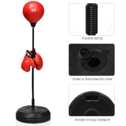 Costway Boxing Punching Bag W/Height Adjustable Stand Boxing Gloves -LITTLE TIKES Shop GUEST e8206e4c 6edd 4a4c abe7 8df964db567c