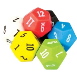 Teacher Created Resources 12 Sided Dice, Pack Of 6