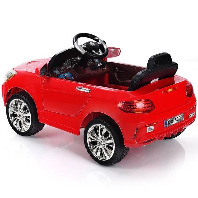 Costway 6V Kids Ride On Car RC Remote Control Battery Powered W/ LED Lights MP3 Red 4 Costway 6V Kids Ride On Car RC Remote Control Battery Powered W/ LED Lights MP3 Red - Image 4