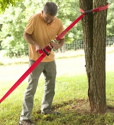 HearthSong 6-Foot Kids' Weather-Resistant Hanging Woven Rope Tunnel Bridge 3 HearthSong 6-Foot Kids' Weather-Resistant Hanging Woven Rope Tunnel Bridge - Image 3