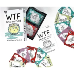 University Games WTF (What The Fish!) Card Game | For 2-4 Players