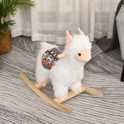 Qaba Kids Ride-On Rocking Horse Toy Llama Style Rocker Soft Plush Fabric For Children 18-36 Months -LITTLE TIKES Shop GUEST eba5c430 4964 439c a93b ae6ed099e57b