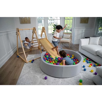 Avenlur Juniper - Real Wood 5-in-1 Folding Playset With Climber, Swing And Slide 1 Avenlur Juniper - Real Wood 5-in-1 Folding Playset With Climber, Swing And Slide