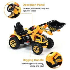 Costway 12V Battery Powered Kids Ride On Excavator Truck W/ Front Loader Digger Yellow -LITTLE TIKES Shop GUEST ecb07d2e bf81 409d aa14 e87324f60cc3