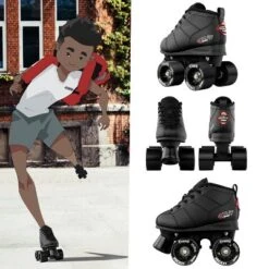 Crazy Skates Rocket Roller Skates For Boys - Great Beginner Kids Quad Skates -LITTLE TIKES Shop GUEST ed3398c2 0985 4d8b a10b c0a15173114b