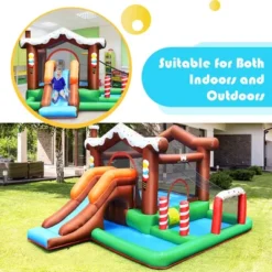 Costway Inflatable Bouncer Snow House Jump ClimbingSlide Ball Pit W/ Tunnel & Blower -LITTLE TIKES Shop GUEST ee11ea9f 7223 45c7 9190 70765c237e92