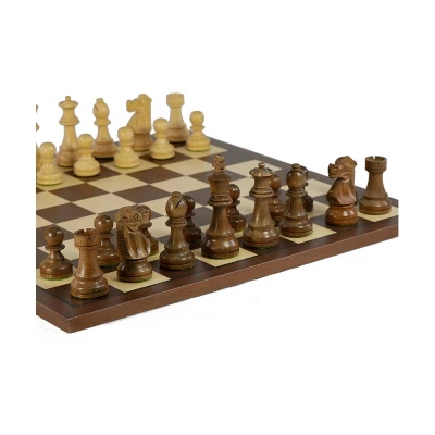 3.75" Sheesham & Boxwood Staunton On 17.25" Dark Rosewood & Maple Board Board Game 1 3.75" Sheesham & Boxwood Staunton On 17.25" Dark Rosewood & Maple Board Board Game
