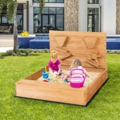 Costway Wooden Sandbox W/ Sand Wall & Cover & Bottom Liner For Kids Outdoor 11 Costway Wooden Sandbox W/ Sand Wall & Cover & Bottom Liner For Kids Outdoor -LITTLE TIKES Shop GUEST ee7fb53c c8d4 4c98 a4c7 ea1e3bb1ef19