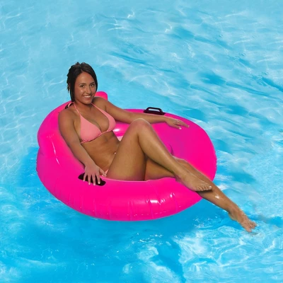 Northlight 43" Pink Bubble Seat Inflatable Swimming Pool Float 1 Northlight 43" Pink Bubble Seat Inflatable Swimming Pool Float