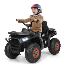 Costway 12V Kids Electric 4-Wheeler ATV Quad 2 Speeds Ride On Car W/MP3&LED Lights -LITTLE TIKES Shop GUEST eea2cc62 82db 4be6 b16d fef6ee30f7d2